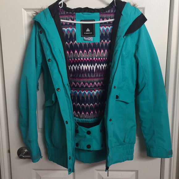 Turquoise Firefly Aquabase 5K Women's Winter Jacket - Picture 10 of 12